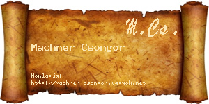 Machner Csongor névjegykártya